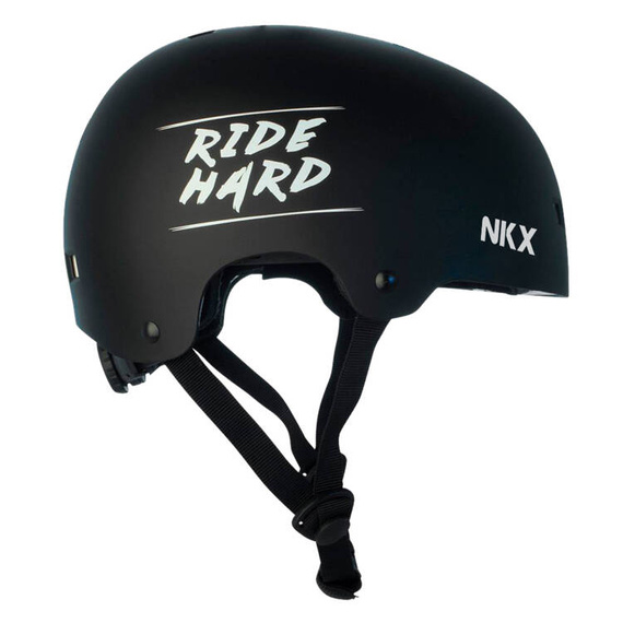 NKX Brain Saver Skateboard Helmet Black Ride Hard