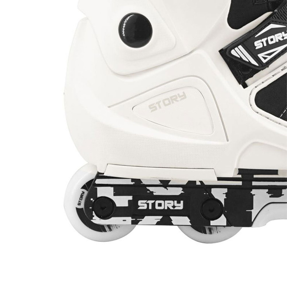 Patine Story Inline Aggressive Alb și Negru 