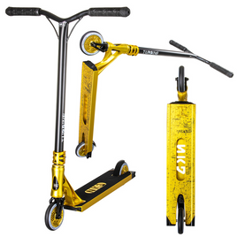 Performanță Scooter mare aluminiu ușor Platformă largă NKD Turbine Bull Gold Gold Înălțime 87 cm