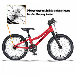 KUbikes bicicletă super-ușoară pentru copii 16s 2 viteze Roșu