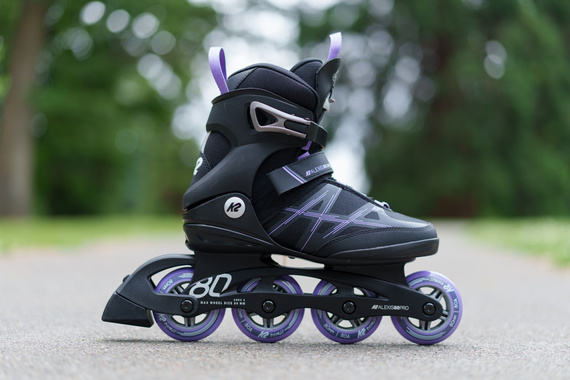 Patine cu rotile K2 Alexis 80 Pro Negru și violet