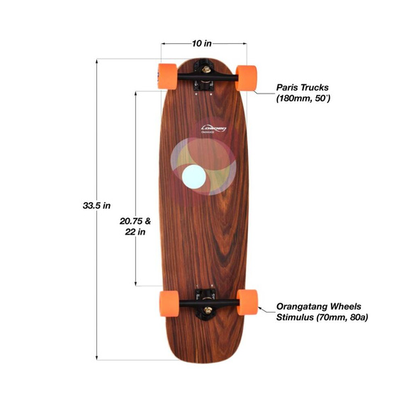 Skateboard Cruiser încărcat Omakase All-Round Longboard complet Roe 33.5"
