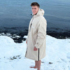 Poncho Poncho Jacket Story Change Robe Cream
