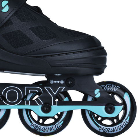 Patine în linie Story Midnight ajustabile Black-Mint