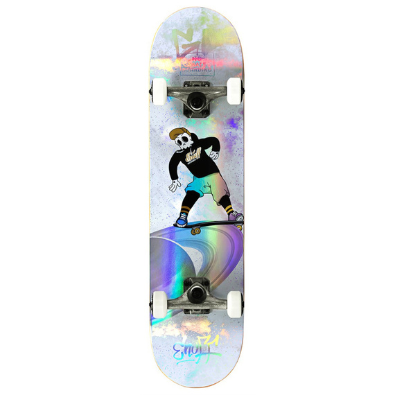 Skateboard Enuff Skully Hologramă Mini Complet Alb 7.25"
