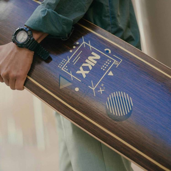 Longboard pentru dansatori NKX Geometric Gold 122 cm