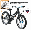 KUbikes 16S Bicicletă superușoară pentru copii cu 2 viteze Negru și albastru