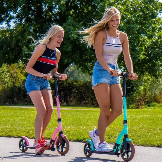 Scuter de transport urban cu suspensie frontală Story Retro Ride Roz