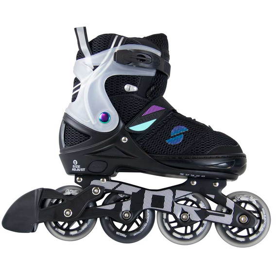 Patine în linie reglabile Story Motion Black-Transparent