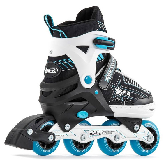 Patine cu rotile în linie reglabile SFR Pulsar Blue S