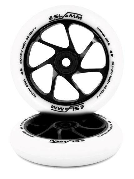 Slamm Team Scooter Roată albă și neagră 110 mm (1 buc).)