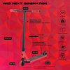 NKD Next Generation Roșu-Negru Aluminiu de înaltă performanță Scuter ușor pentru călăreți tineri. 79,4 cm
