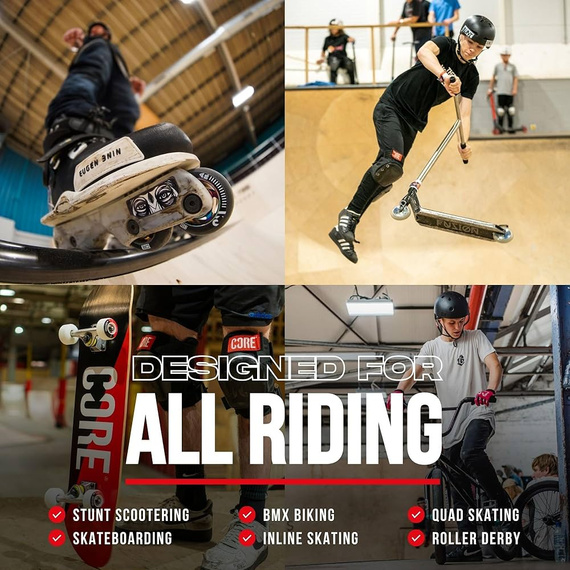 Set de protecții pentru genunchi și coate CORE Pro Street Knee and Elbow Skate Pads Negru