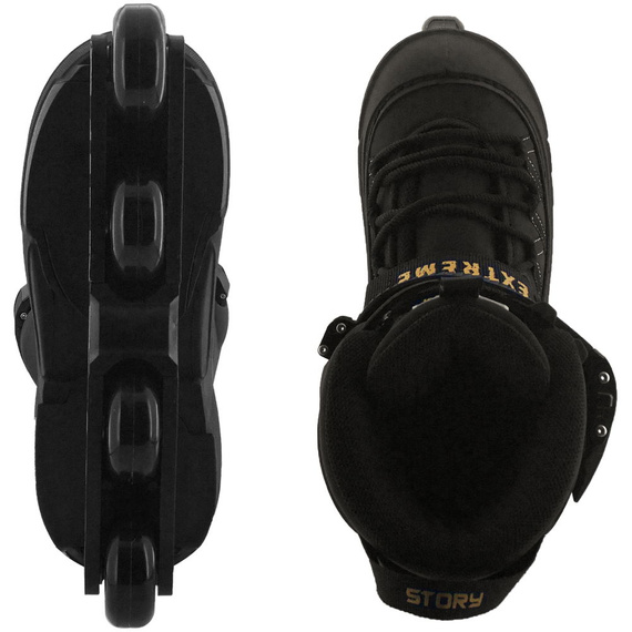 Patine Story Inline Aggressive Negru și auriu