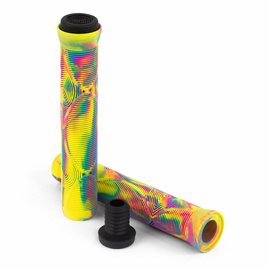 Mânere de performanță pentru scutere Slamm Team Swirl Bar Grips Tropical Yellow 165 mm