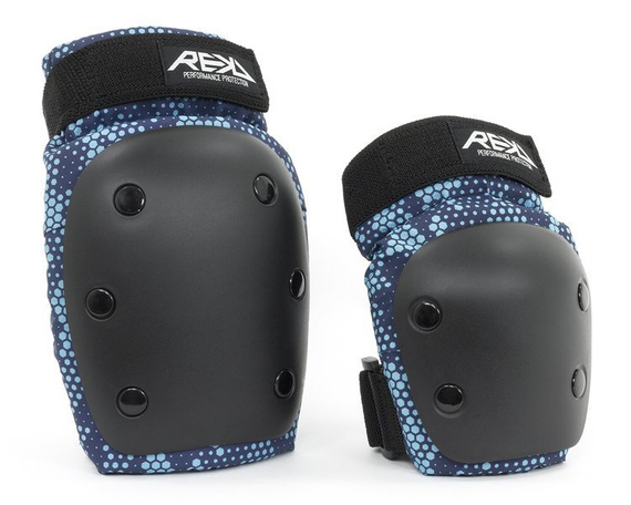 REKD YOUTH HEAVY DUTY DOUBLE PAD SET Protectori Albastru