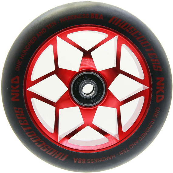 NKD Goat Stunt Scooter Roți negre și roșii 110 mm