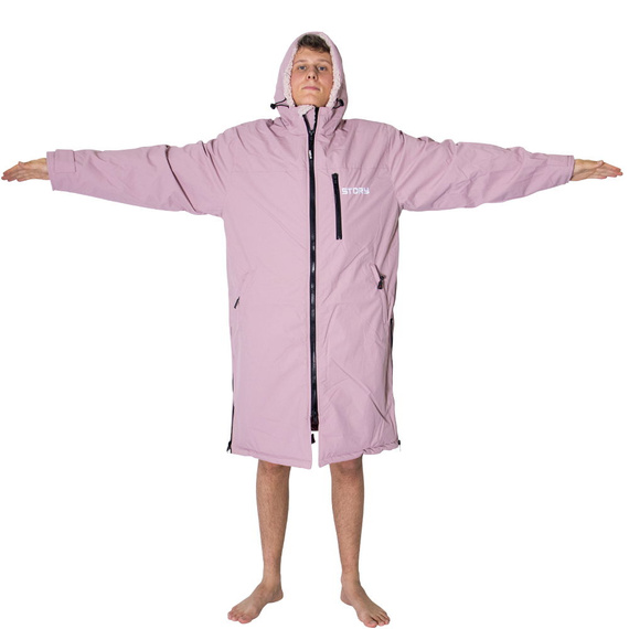 Poncho Poncho Jacket Story Change Robe Rose Tinted Pink