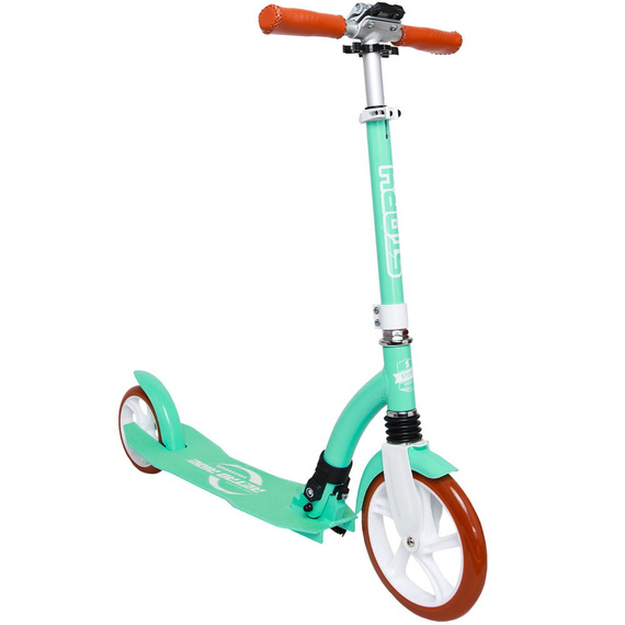 Transport urban Scooter cu suspensie frontală Story Retro Ride Mint și alb 