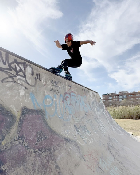 Patine Story Inline Aggressive Alb și Negru 