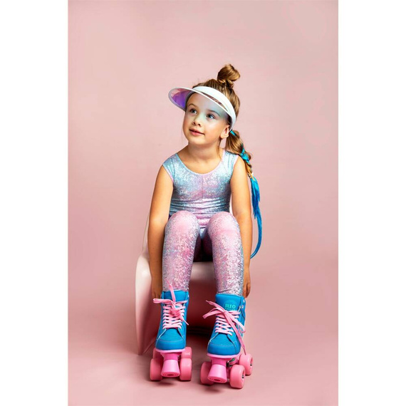 RIO ROLLER LUMINA QUAD SKATES Patine cu rotile alb/albastru