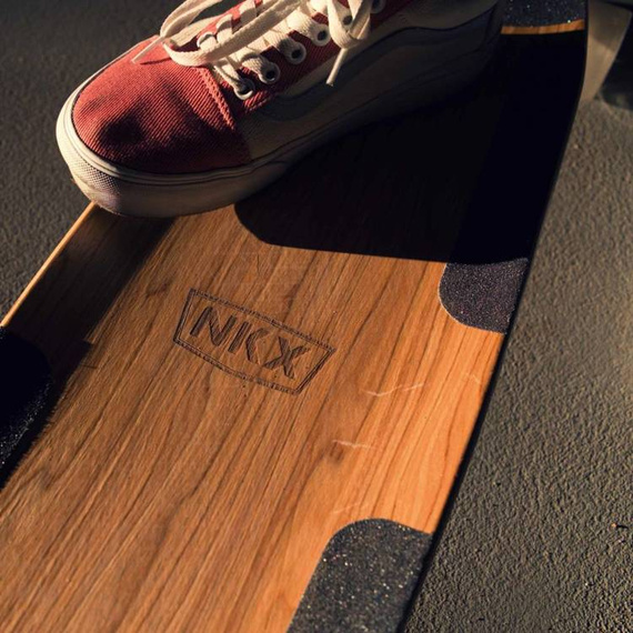 Longboard pentru dansatori NKX Geometric Olive Pink 112 cm