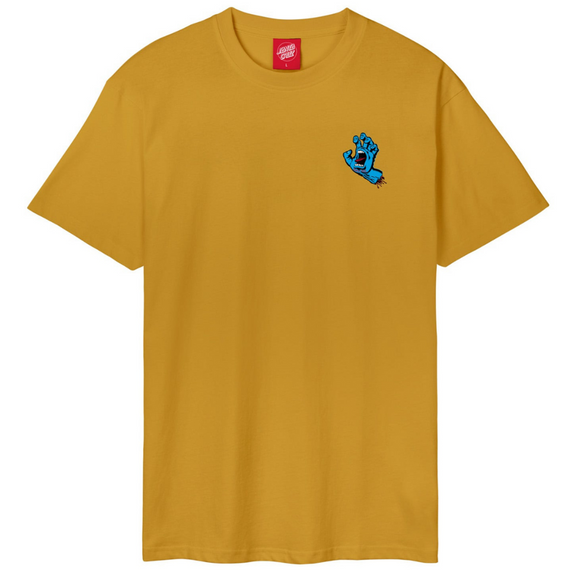 SANTA CRUZ Screaming Hand Chest T-Shirt Old Gold