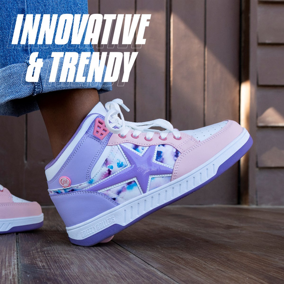 Breezy Rollers Skater Pantofi alb-violet-roz 