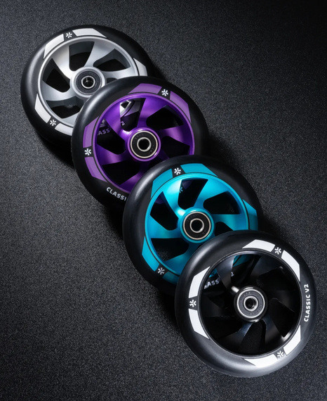 Union Classic V2 Pro Scooter Roată negru și turcoaz 110 mm