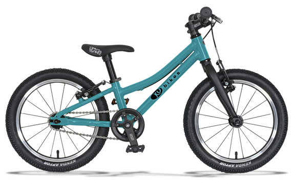 Superlekki rower dla dzieci KUbikes 16s 2-biegowy Turkus