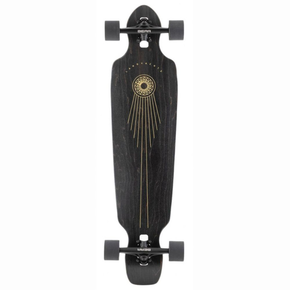 Longboard LandYachtz Battle Axe Space Rock negru 96.5 cm 