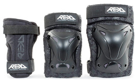 REKD Recreational Triple Pad Protectors Set XS Negru
