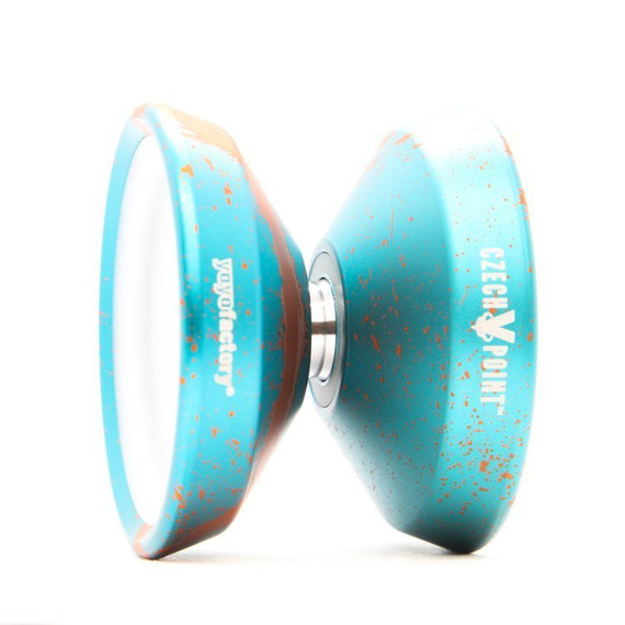Metal Yoyo CzechPoint Pivot - Aqua Orange Alb