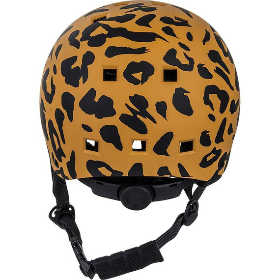 Cască de skateboarding NKX Brain Saver Leopard negru și maro
