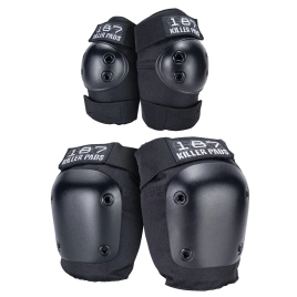 187 Killer Pads Combo Pack Set de protectoare pentru genunchi și cot Negru