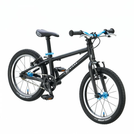 KUbikes bicicletă super ușoară pentru copii 16L Negru și albastru