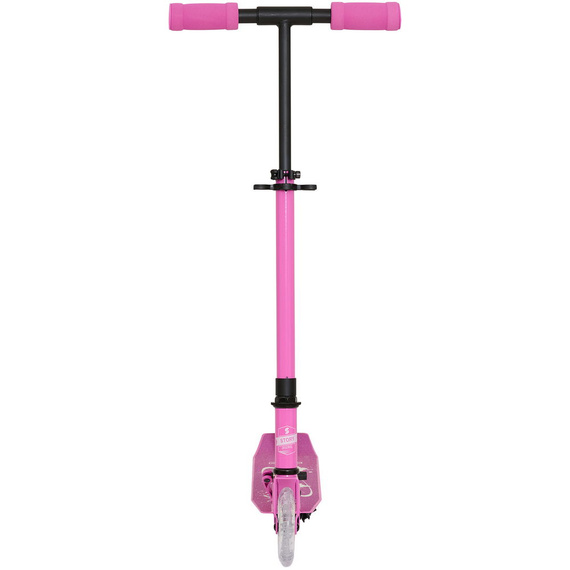 Scuter de transport urban pentru copii și adolescenți Story Wild Kids Pink LED wys. 73-85 cm