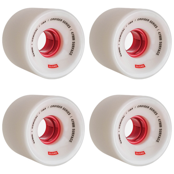 GLOBE Conic Cruiser Skateboard și Longboard Roți alb/roșu 62 mm