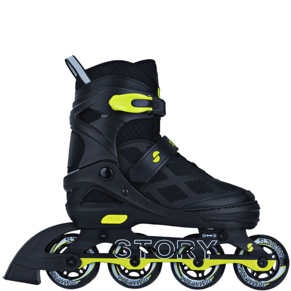 Story Midnight Adjustable Inline Skates negru și galben