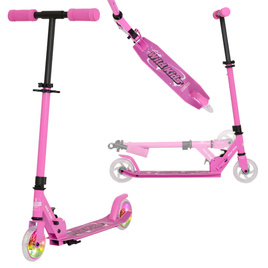 Scuter de transport urban pentru copii și adolescenți Story Wild Kids Pink LED wys. 73-85 cm