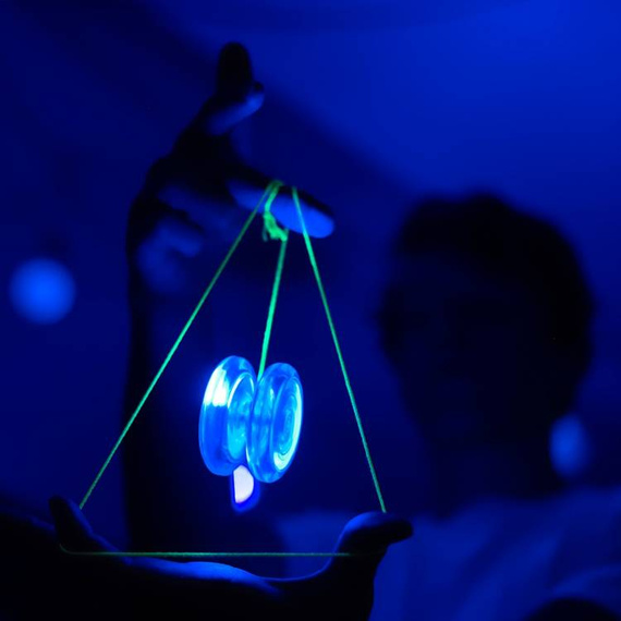 YoYoFactory Light-up Yoyo Spinstar LED Clear corp roșu