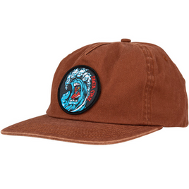 Santa Cruz Screaming Wave Snapback Beanie Maro cu efect de spălare