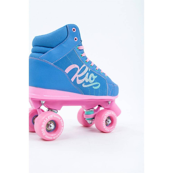 RIO ROLLER LUMINA QUAD SKATES Patine cu rotile albastru-roz