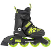 Patine cu rotile reglabile pentru copii K2 Raider Black and Lime
