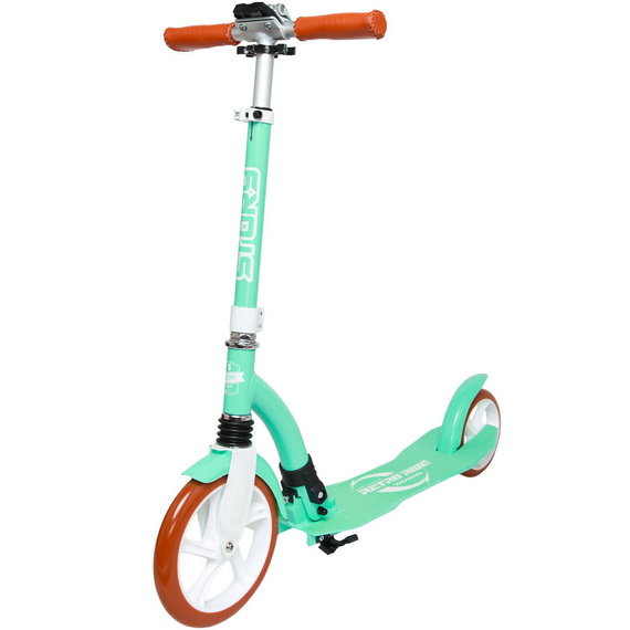 Transport urban Scooter cu suspensie frontală Story Retro Ride Mint și alb 