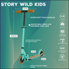 Scuter de transport urban pentru copii și adolescenți Story Wild Kids Mint wys. 73-85 cm