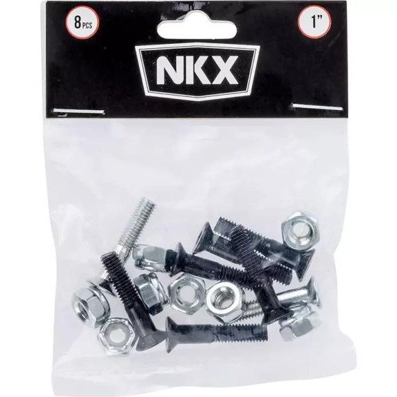 Montat NKX Skateboard 1" Negru - Argint
