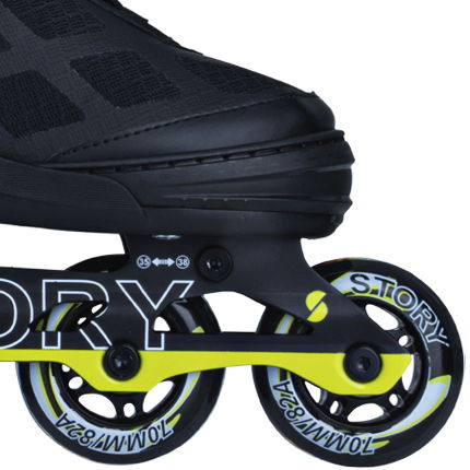 Story Midnight Adjustable Inline Skates negru și galben