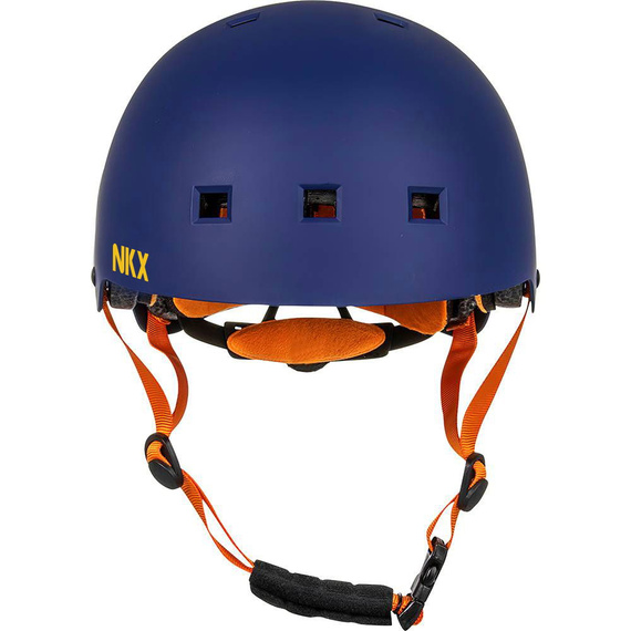 NKX Brain Saver cască de skateboard albastru marin și portocaliu