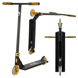 Scooter de înaltă performanță din aluminiu ușor mare de înaltă calitate 91 cm Platformă largă și ghidon NKD Nitro Street Black Gold